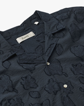 Forét Peer Jacquard Regular Fit Shirt Navy