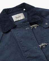 Forét Cinder Clasp Canvas Jacket Navy