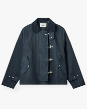 Forét Cinder Clasp Canvas Jacket Navy