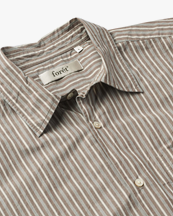 Forét Surface Typewriter Stripe Shirt Brown Stripe