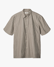 Forét Surface Typewriter Stripe Shirt Brown Stripe