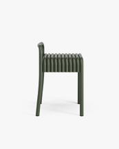 Bebo Objects Kane Low Stool Chrome Green