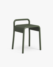 Bebo Objects Kane Low Stool Chrome Green