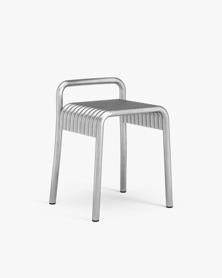 Bebo Objects Kane Low Stool Aluminium