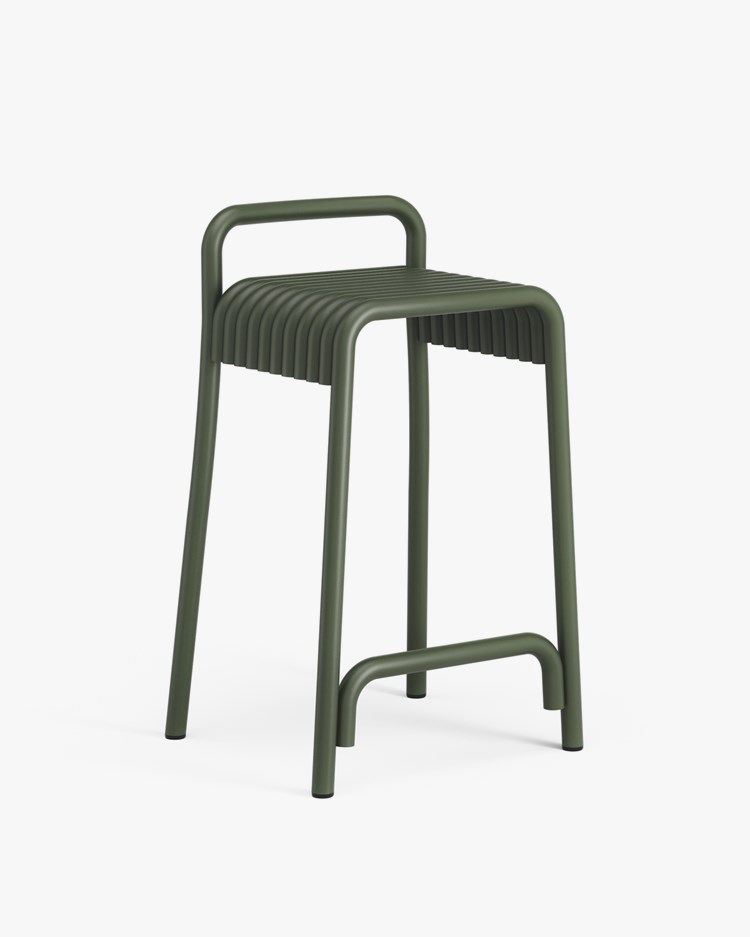 Bebo Objects Kane Bar Stool Chrome Green