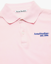 Acne Studios Fitted Polo T-Shirt Pale Pink