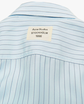 Acne Studios Relaxed Striped Button-Up Shirt Blue