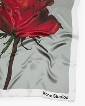 Acne Studios Printed Silk Bandana Rose White