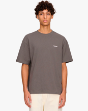 Palmes Screen-Printed Logo T-Shirt Charcoal