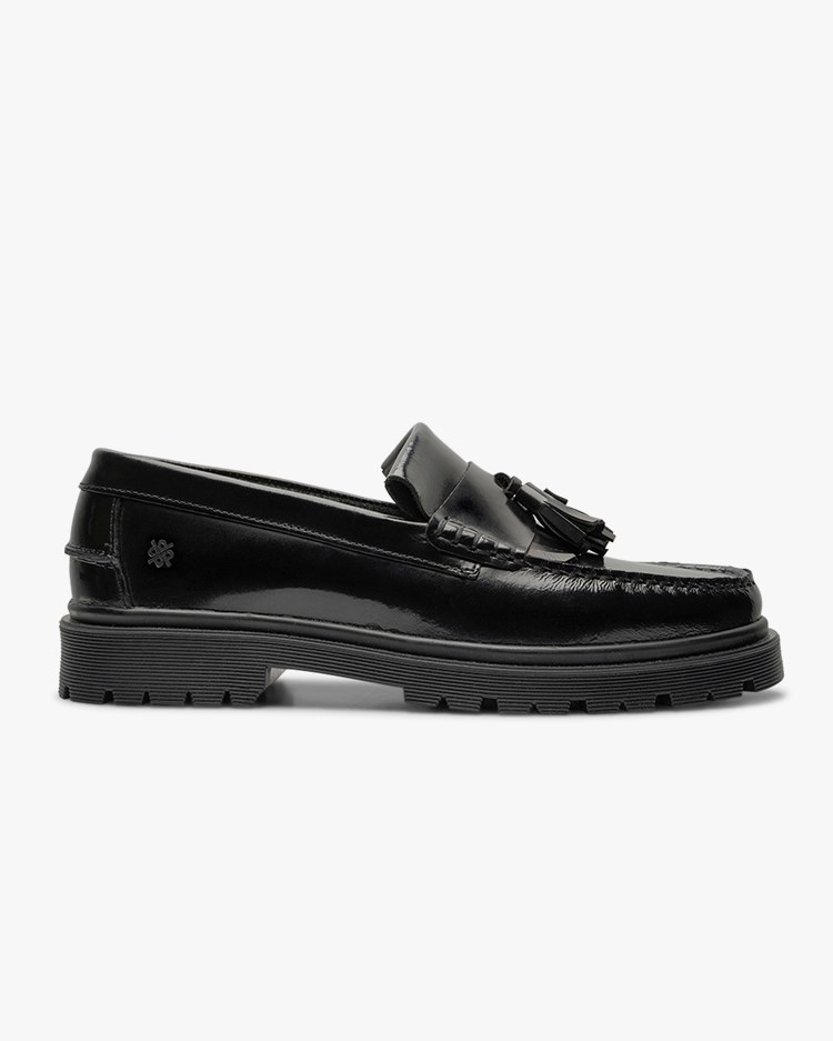 Playboy Footwear Florida Tassel Loafers Black Polido