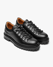 Playboy Footwear Willach Hiking Shoes 	Black Tumbled Leather
