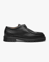 Playboy Footwear Malo Moc Shoes Black Tumbled Leather
