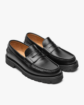 Playboy Footwear Kansas Loafers Black Leather
