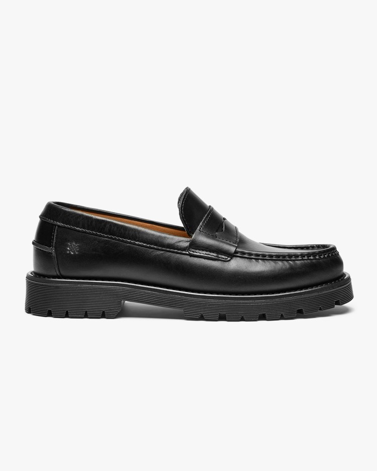 Playboy Footwear Kansas Loafers Black Leather
