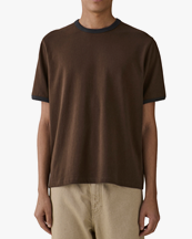 JEANERICA Ringer T-Shirt Brown