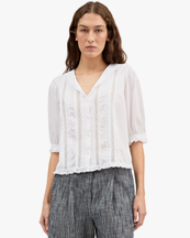 Skall Studio Magnolia Short Sleeve Blouse Optic White