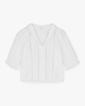 Skall Studio Magnolia Short Sleeve Blouse Optic White