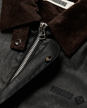 Woodbird Ping Waxed Short Jacket Black