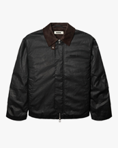 Woodbird Ping Waxed Short Jacket Black