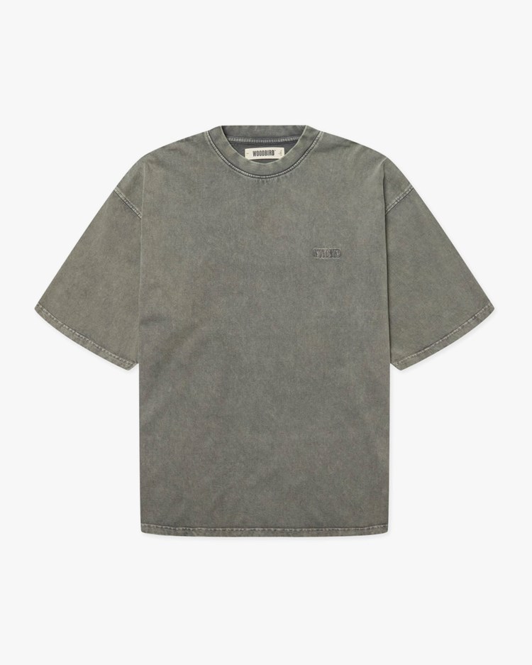 Woodbird Beam Tinted Tee Dusty Green