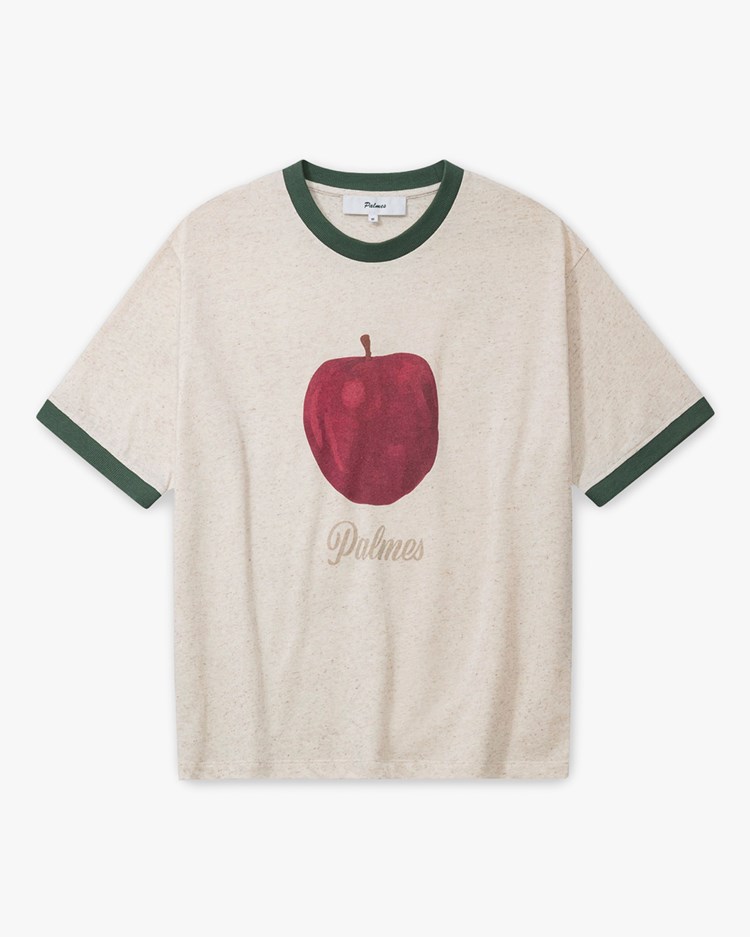 Palmes Apple Ringer T-Shirt Broken White