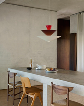 &Tradition Gio Chandelier Ln14 Ø60 Cm Vermilion Red & Dark Burgundy & Ecru White