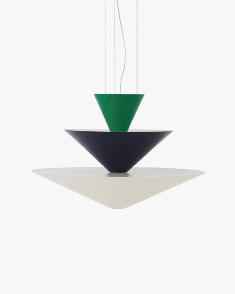 &Tradition Gio Chandelier Ln15 Ø92 Cm Signal Green & Deep Blue & Ecru White
