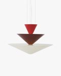 Vermilion Red & Dark Burgundy & Ecru White