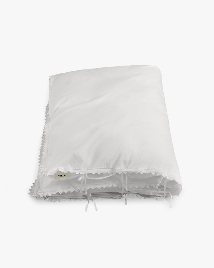 Tekla Percale Broderie Anglaise Duvet Cover Broken White/Anaïs
