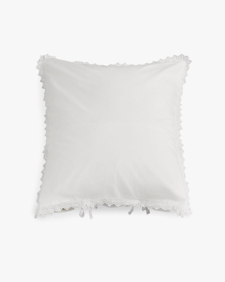 Tekla Percale Broderie Anglaise Pillow Sham Broken White/Anaïs