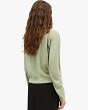 Skall Studio Amara V-Neck Jumper Light Green Mélange