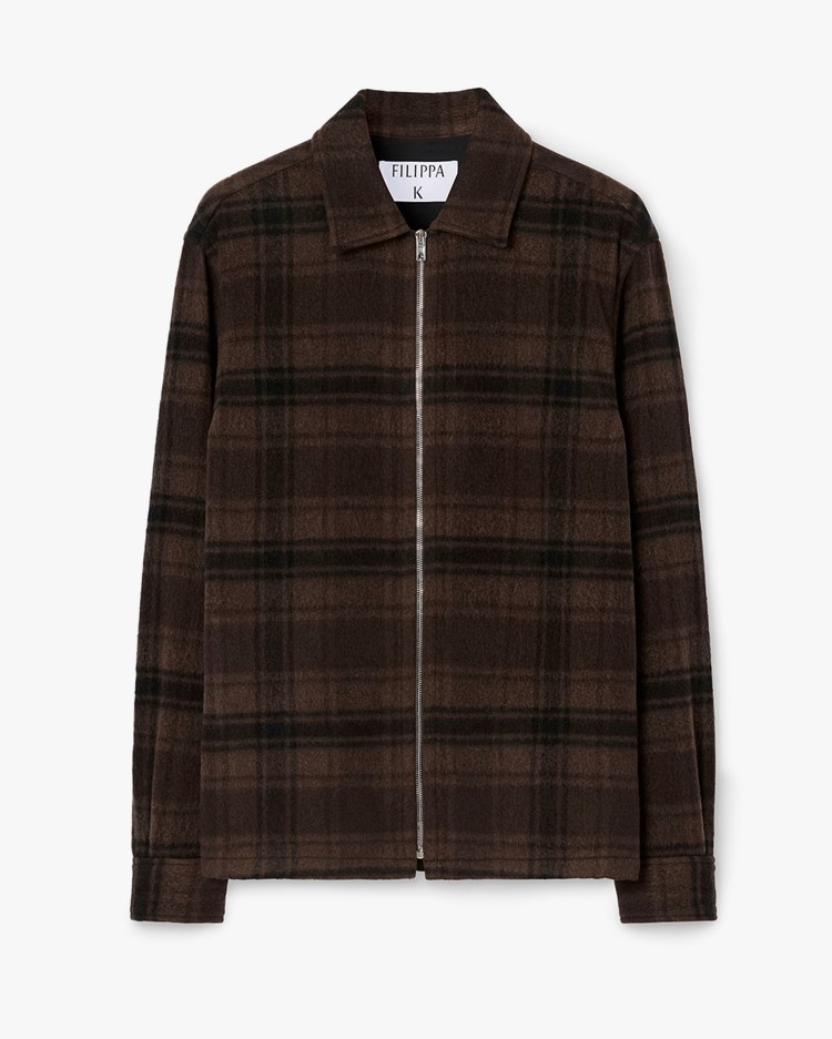 Filippa K Check Wool Liner Jacket Brown Check