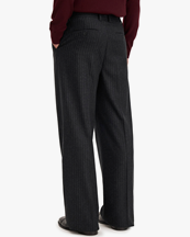Filippa K Hector Pinstripe Flannel Trousers Anthracite Pinstripe