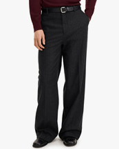 Filippa K Hector Pinstripe Flannel Trousers Anthracite Pinstripe