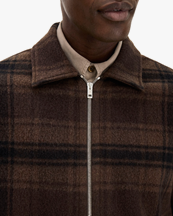 Filippa K Check Wool Liner Jacket Brown Check