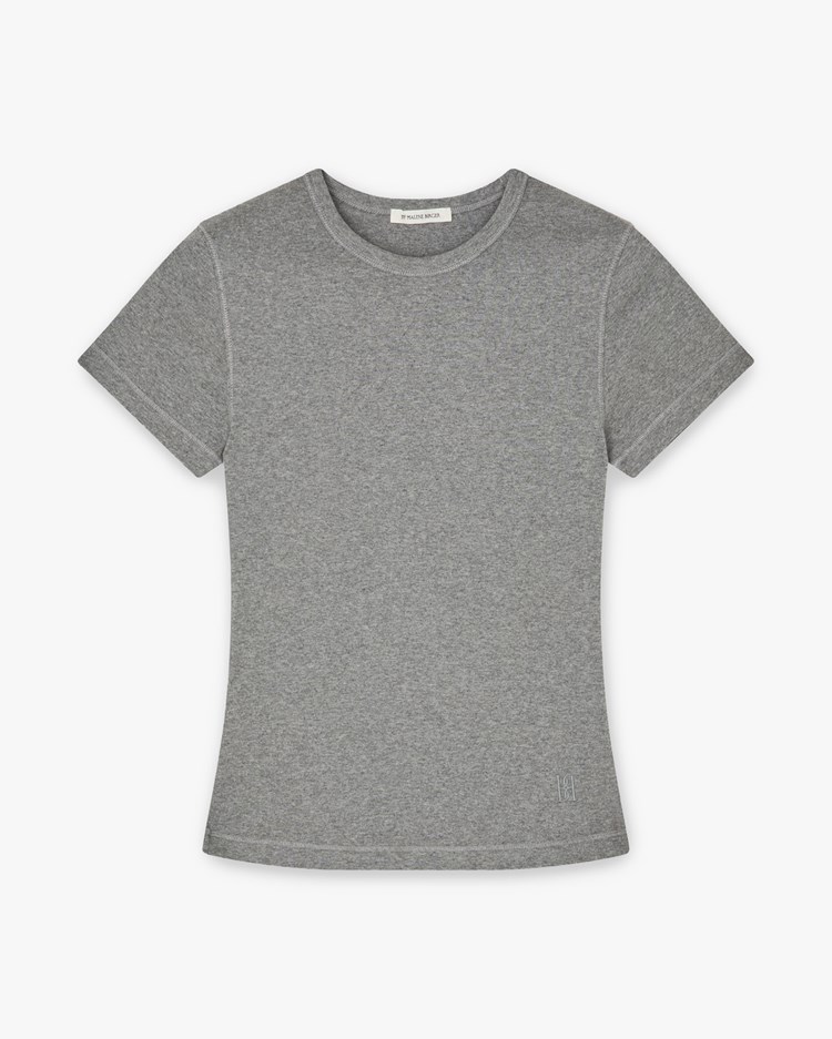 By Malene Birger Alicia Flat T-Shirt Grey Melange