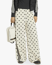 Adidas Originals Satin Polka Dot Wide Leg Pants Off White