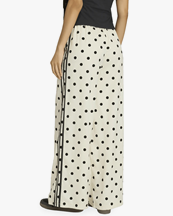 Adidas Originals Satin Polka Dot Wide Leg Pants Off White