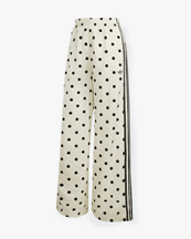 Adidas Originals Satin Polka Dot Wide Leg Pants Off White