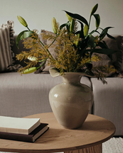 Florentina Vase M Glossy Beige