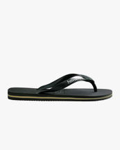 Havaianas Brazil Logo Flip Flops M Olive Green