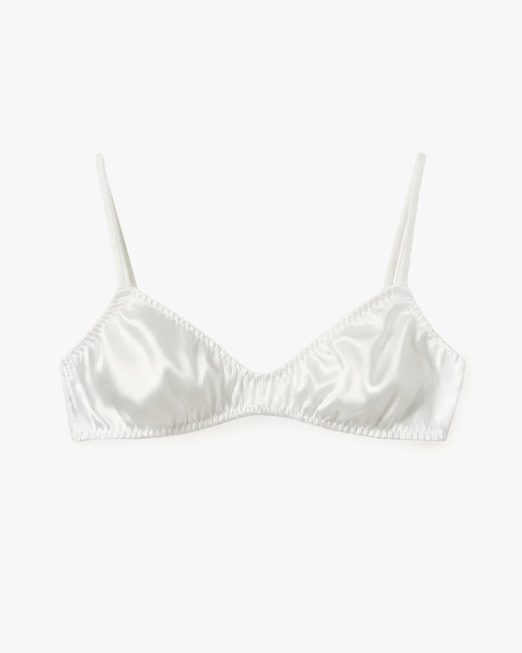 Bare Elina Silk Bra Off White