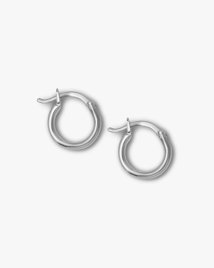 Blue Billie Wire Hoops Shiny 10mm Silver