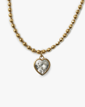 Blue Billie Stone Heart Symbol Gold