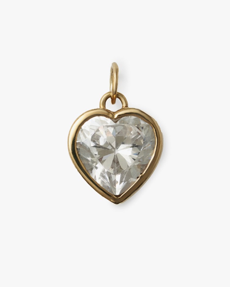 Blue Billie Stone Heart Symbol Gold