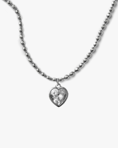 Blue Billie Stone Heart Symbol Silver