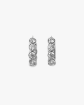 Blue Billie Row Hoops Silver