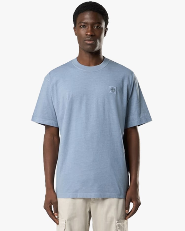 S*K様 STONE  GARMENT DYED SHIRT BLO Stone Island 2100030 Garment Dyed Cotton T-Shirt Dark Blue