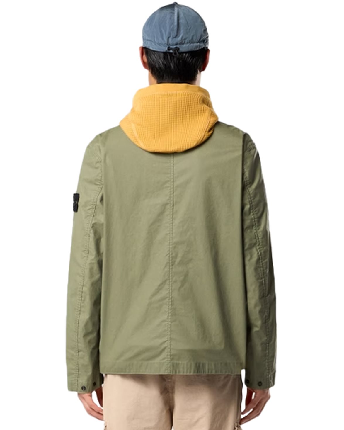 Stone Island 4100054 Waxed Pigment Cotton Coach Jacket Military