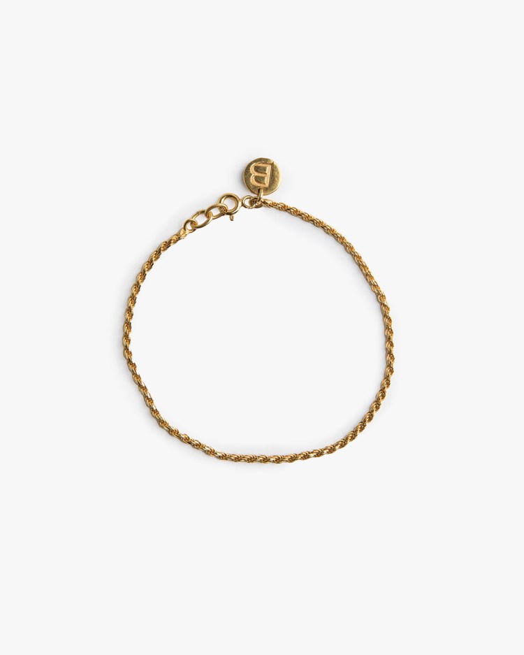 Blue Billie Rope Bracelet Gold Plated